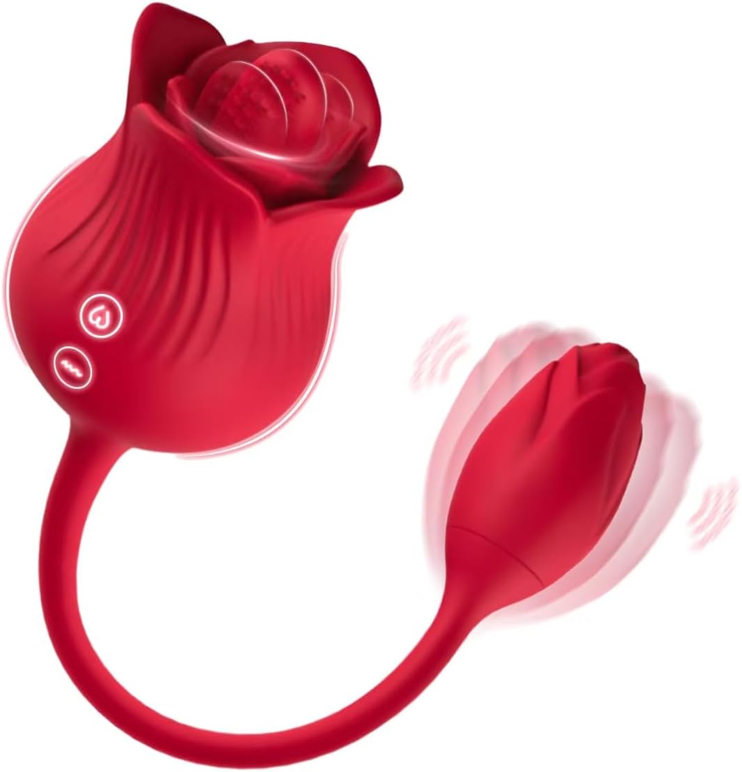 Rose Tongue Licking Vibrator – Dual-Motor Clitoral & G-Spot Stimulator