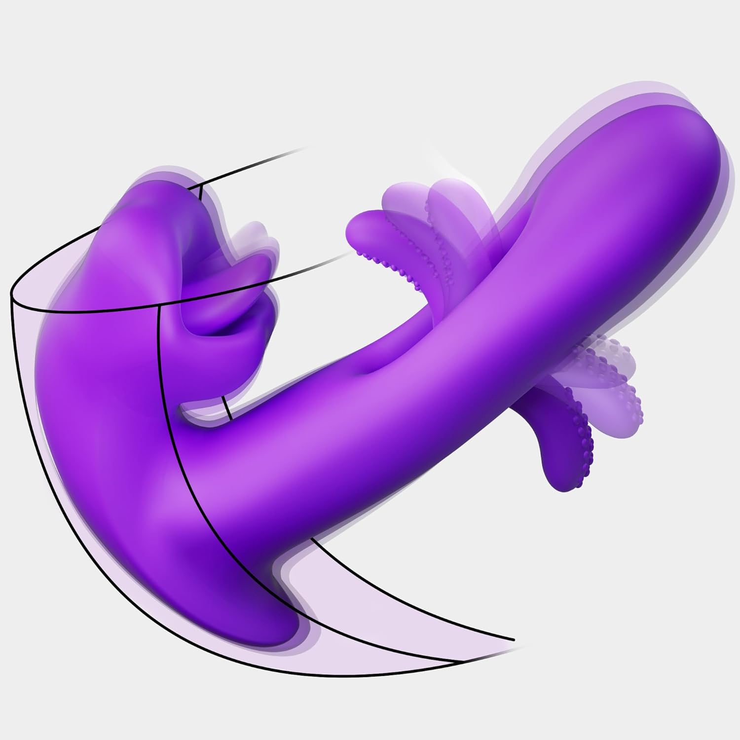 FOBONO 3-in-1 Tongue Thrusting Vibrator – Rose Dildo for Women