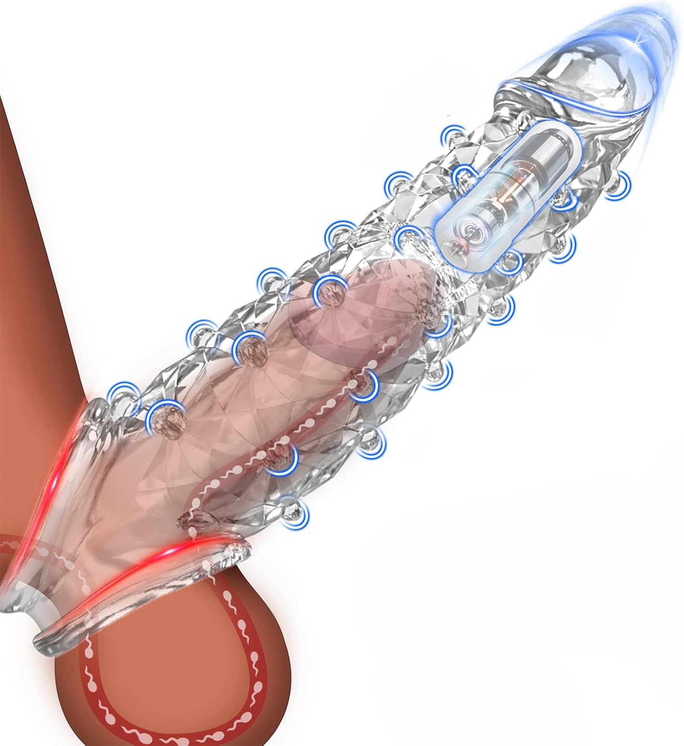 Vibrating Penis Sleeve – Clitoral Stimulator & Girth Enhancer