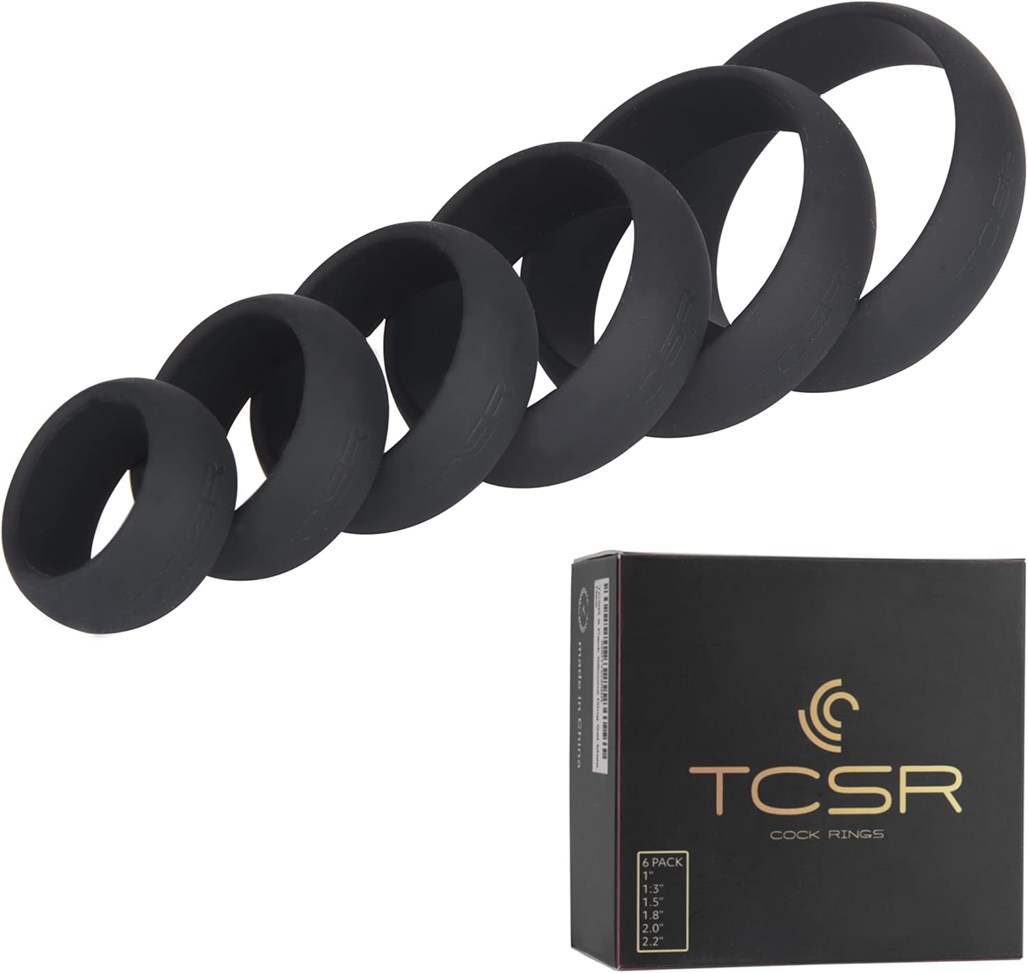 TCSR 6-Piece Silicone Cock Ring Set