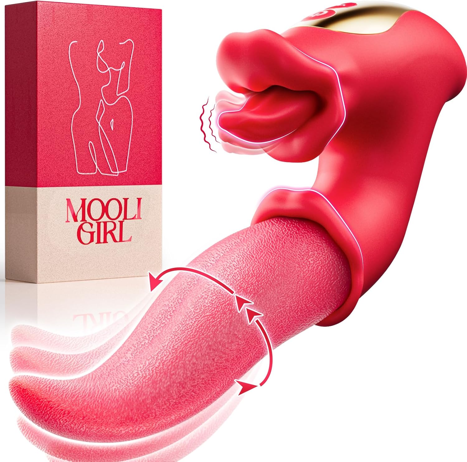MOOLIGIRL 3-in-1 Tongue Vibrator – G-Spot & Clitoral Stimulator