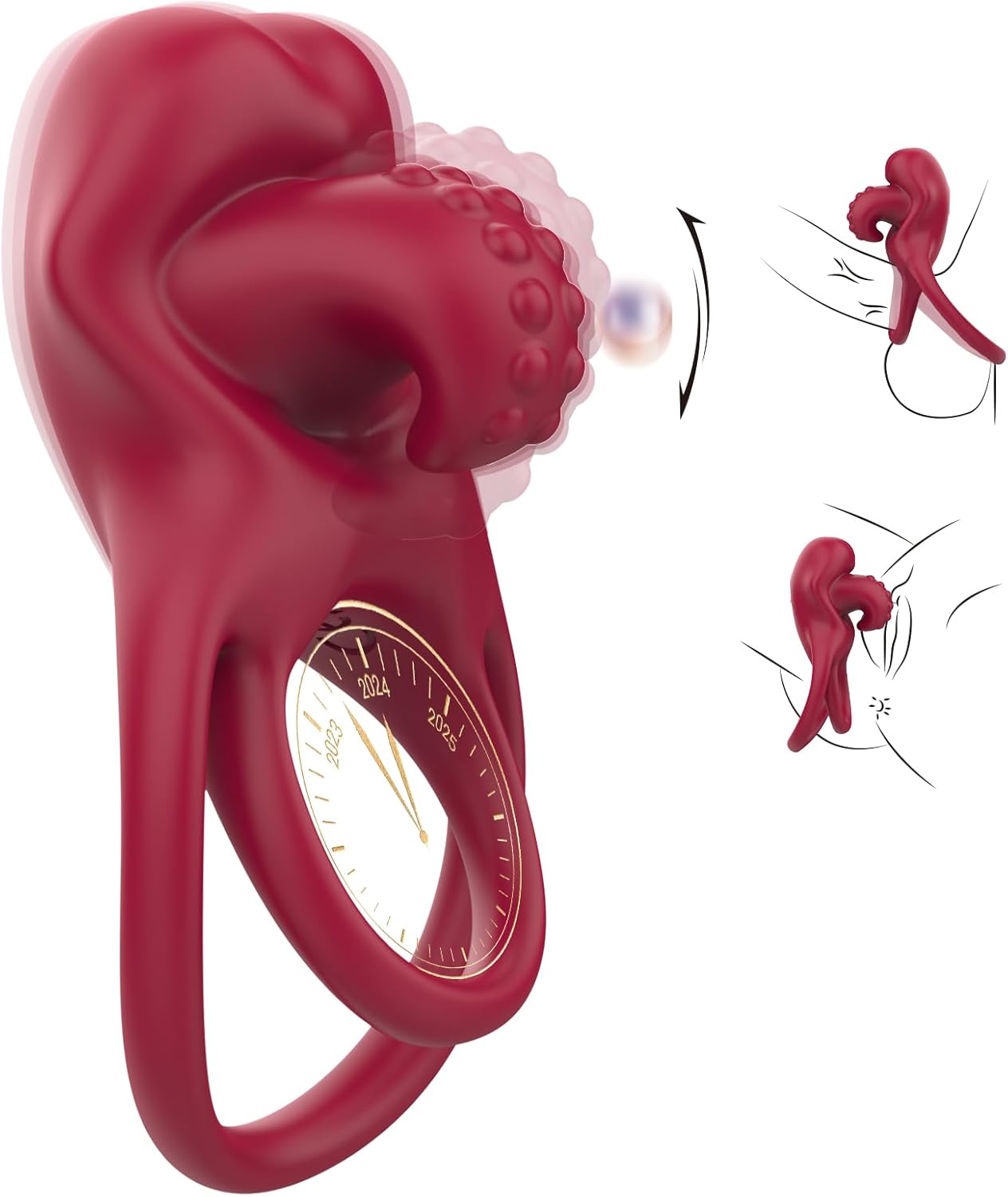Vibrating Cock Ring with Clitoral Stimulator – Couples Pleasure Toy